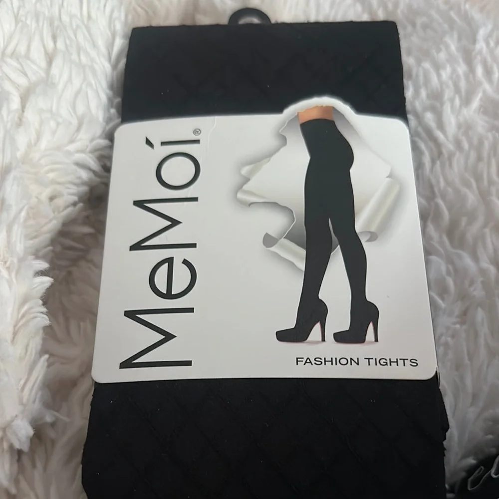 NWT MeMoi Black Fashion Tights Size M/L